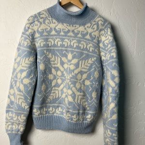 100% Wool Snowflake Sweater
